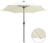 vidaXL Sonnenschirm mit LED-Beleuchtung und Alu-Mast 300 cm Sandweiß 47361 Bild 1