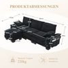 Modulares 3-Sitzer Sofa mit Hocker B 260 x T 132 x H 84 cm aus Cord mit USB-C Bild 5