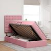 vidaXL Bett mit Stauraum und LED mit Matratze Rosa 90 x 190 cm Samt 3372758 Bild 4