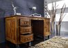 Schreibtisch Sheesham 150x70x75 braun lackiert NEW BOSTON #205 Bild 3