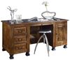 Schreibtisch Sheesham 150x70x75 braun lackiert NEW BOSTON #205 Bild 1