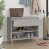 vidaXL Schuhregal Betongrau 70x36x60 cm Holzwerkstoff 819760 Bild 3