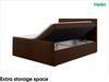 MEBLINI Boxspringbett MALTESE 140x200 cm mit Bettkasten – H3/Dunkelbraun Samt Polsterbett - Gepolstert Doppelbett mit Matratze und Topper - Polsterbett mit Stauraum - Bett mit Kopfteil – Stauraumbett Bild 4