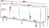 Mirjan24 'Likade 200 4D' Kommode mit 4 Drehtüren, Holz cashmere, 80 x 40 x 200 cm Bild 5