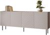 Mirjan24 'Likade 200 4D' Kommode mit 4 Drehtüren, Holz cashmere, 80 x 40 x 200 cm Bild 3