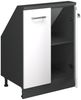 Küchenschrank für Dachschrägen R-Line Weiß Hochglanz 60 cm mit 2 Türen Vicco Bild 4