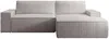 Vente-unique - AMELIA Sofa SamtStoff Grau - B 167 cm x H 85 cm x L 267 cm Bild 2