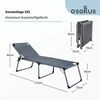 osoltus Sonnenliege Soft Touch Dreibeinliege XXL 3D MESH AIR Softgrau Bild 3