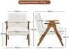 Yaheetech Loungesessel mit Armlehnen, Bouclé weiß / Gummibaumholz natur, 73 x 68,5 x 60,5 cm Bild 4