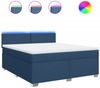 vidaXL Boxspringbett mit Matratze Blau 180x200 cm Stoff 3288266 Bild 2