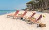 Liegestuhl rot-weiß Gartenliege Sonnenliege Strandstuhl Klappstuhl Deckchair Buche natur 10-314N Bild 3
