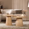 Bronx71 Couchtisch Set Ash rund Ø50 / 62 cm Eiche hell Bild 3