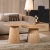Bronx71 Couchtisch Set Ash rund Ø50 / 62 cm Eiche hell Bild 2