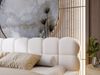 GRAINGOLD Plaza Polsterbett 140x200, Doppelbett mit Bettkasten, gepolstertes Kopfteil, Velour-Stoff, Creme Bild 5