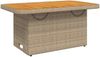 vidaXL Gartentisch Beige 90x55x71 cm Poly Rattan und Akazienholz 368277 Bild 2
