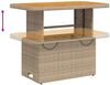 vidaXL Gartentisch Beige 90x55x71 cm Poly Rattan und Akazienholz 368277 Bild 4