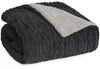 Blumtal Wohndecke, Oeko-TEX zertifiziert, waschbar, weiche Sherpa-Innenseite, Anthrazit/Grau, 230x270 cm Bild 5