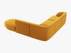Micadoni 6-Sitzer Ecke rechts Sofa Miley | Beinfarbe Black Plastic, Gelb, Samt Bild 3