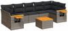 vidaXL 8-tlg. Garten-Sofagarnitur mit Kissen Grau Poly Rattan 3259057 Bild 2