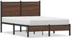 vidaXL Metallbett ohne Matratze Braun Eichen-Optik 120x200 cm 4007920 Bild 2
