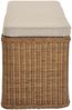 Krines Home Sitztruhe Breiter Rattan Wäschekorb 115cm mit Deckel Wäschetruhe XXL Sitzbank, schmal Flur Bank Sitzhocker Wäschesammler Sitz-Truhe Natur Rechteckig Bild 3