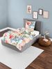 Bierbaum Mako-Satin Bettwäsche 135x200 Blüten Blumen Lilien Rosen bleu 5313-20 Bild 3