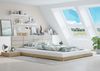 Loftbett Futon extra niedriges Bodenbett 120x200 Esche geölt V-60.47E-12ohne Zubehör Bild 2