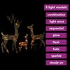 vidaXL LED-Rentier-Familie Weihnachtsdeko Acryl 300 LED Bunt 329796 Bild 3