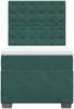vidaXL Boxspringbett mit Matratze Dunkelgrün 90x190 cm Samt 3290801 Bild 4