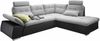 Bega Ecksofa rechts JAKARTA mit Schlaffunktion schwarz silver Bild 3