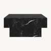 Ausziehbarer Couchtisch Lens 80x60x36 cm Marmoroptik, schwarz [en. casa] Bild 4