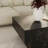 Ausziehbarer Couchtisch Lens 80x60x36 cm Marmoroptik, schwarz [en. casa] Bild 5