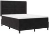 vidaXL Boxspringbett mit Matratze Schwarz 140 x 190 cm Samt 3342058 Bild 3
