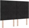 vidaXL Boxspringbett mit Matratze Schwarz 140 x 190 cm Samt 3342058 Bild 5