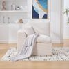 Flieks Einzelsofa Cord Quadrat – Einzelsitzer mit Kissen, ideal im Doppelpack für Ihr Wohnzimmer, Beige Bild 2