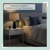 Relaxdays Tischlampe Samt & Leinen Bild 3