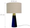 Relaxdays Tischlampe Samt & Leinen Bild 4