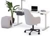 ASSMANN Schalenstuhl Consento Triest High Back gepolstert mit Rollen Hellgrau 56x63x98cm Textil Bild 5