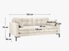 Micadoni Sofa Mamaia 2-Sitzer Boucle Baloo Beige goldene Beine Bild 2