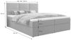 B&B Home 'Mallorca' Boxspringbett mit Bettkasten, Samt, Hellgrau, 180x200 cm Bild 4
