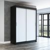 Schwebetürenschrank PAX 2-türig Schrank 180 cm (mit Spiegel) Farbe: Schwarz , weiß Bild 2