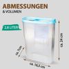 Vorratsdosen mit Deckel 2,8 Liter ( 8er Pack / Türkis ), Luftdicht Schüttdose BPA frei, Vorratsbehälter Set - Frischhaltedosen Klappdeckel Bild 4