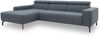 DOMO Collection Cunelli, Ecksofa mit Kopfstützfunktion, Webstoff blau, 175 x 292 cm Bild 2