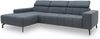 DOMO Collection Cunelli, Ecksofa mit Kopfstützfunktion, Webstoff blau, 175 x 292 cm Bild 4