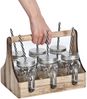 ZELLER 19747 Trinkgläser-Set 7-tlg, Glas/Metall/Holz, 29 x 22,5 x 22 cm Bild 4