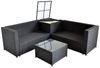 Melko Gartenlounge-Set Rattanlounge + Tisch und Kissenbox Garten Sofa Lounge Gartenmöbel, (Set), Sicherheitsglasplatte Bild 3