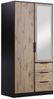 Kleiderschrank Lepalta D2 (Farbe: Schwarz / Eiche Viking) Bild 1