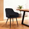 ALBATROS Esszimmerstühle 2er Set SALO, Schwarz - Modern und Stilvoll, bequemer Polsterstuhl - Eleganter Küchenstuhl, Stuhl Esszimmer oder Esstisch Stuhl im Retro-Look Bild 2