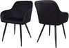 ALBATROS Esszimmerstühle 2er Set SALO, Schwarz - Modern und Stilvoll, bequemer Polsterstuhl - Eleganter Küchenstuhl, Stuhl Esszimmer oder Esstisch Stuhl im Retro-Look Bild 5