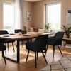 ALBATROS Esszimmerstühle 2er Set SALO, Schwarz - Modern und Stilvoll, bequemer Polsterstuhl - Eleganter Küchenstuhl, Stuhl Esszimmer oder Esstisch Stuhl im Retro-Look Bild 3